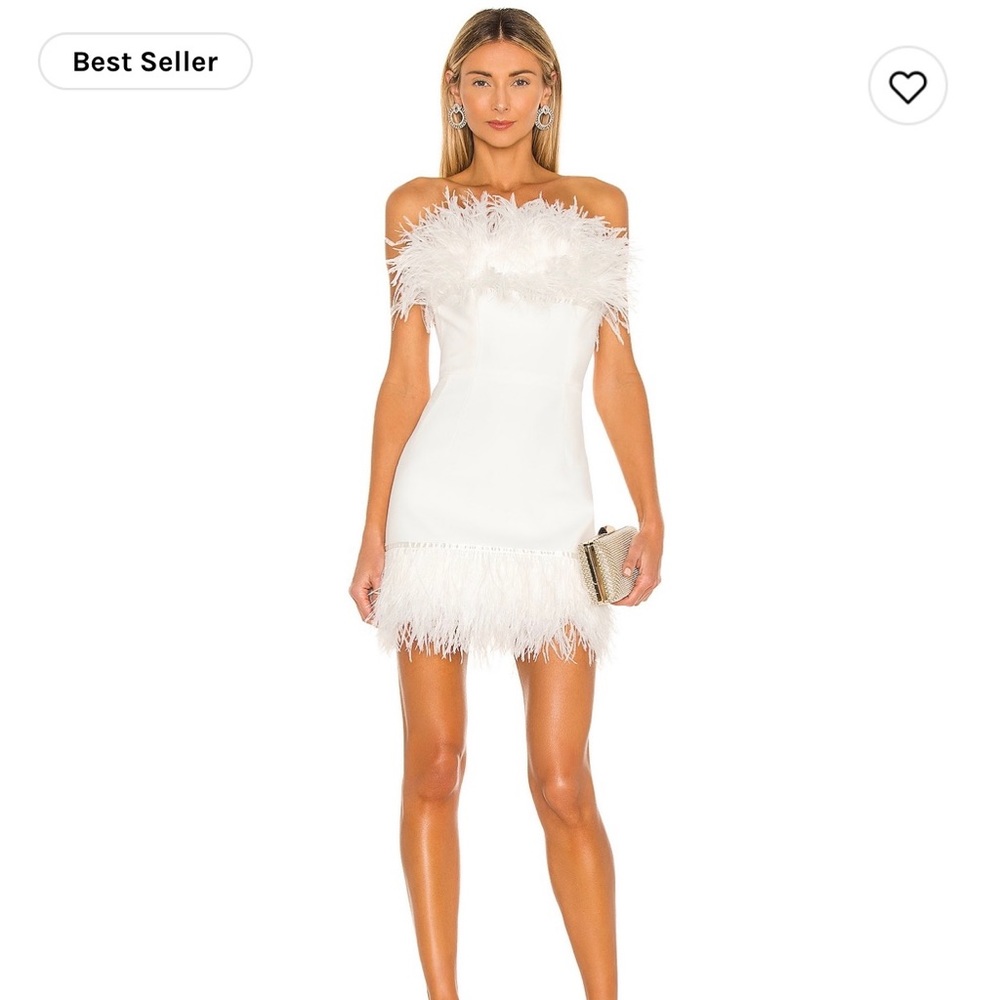 Lola Blanc Mini Feather Dress